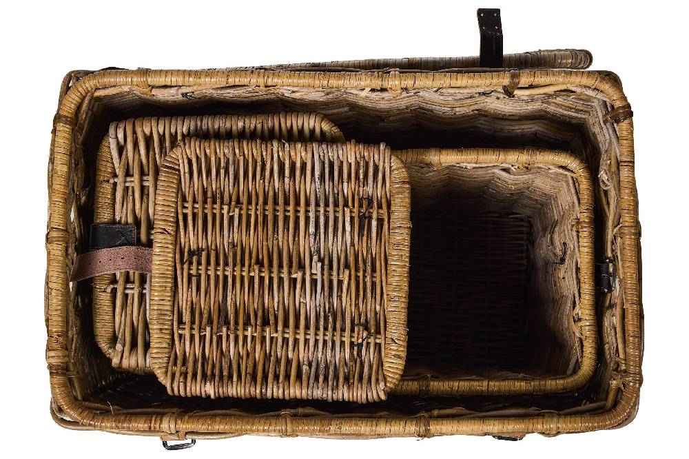 Novità Home Rush Weaves - 1Cesta Ret+2Ceste Kubu Grey C/Cop Lacci Pelle 1/3