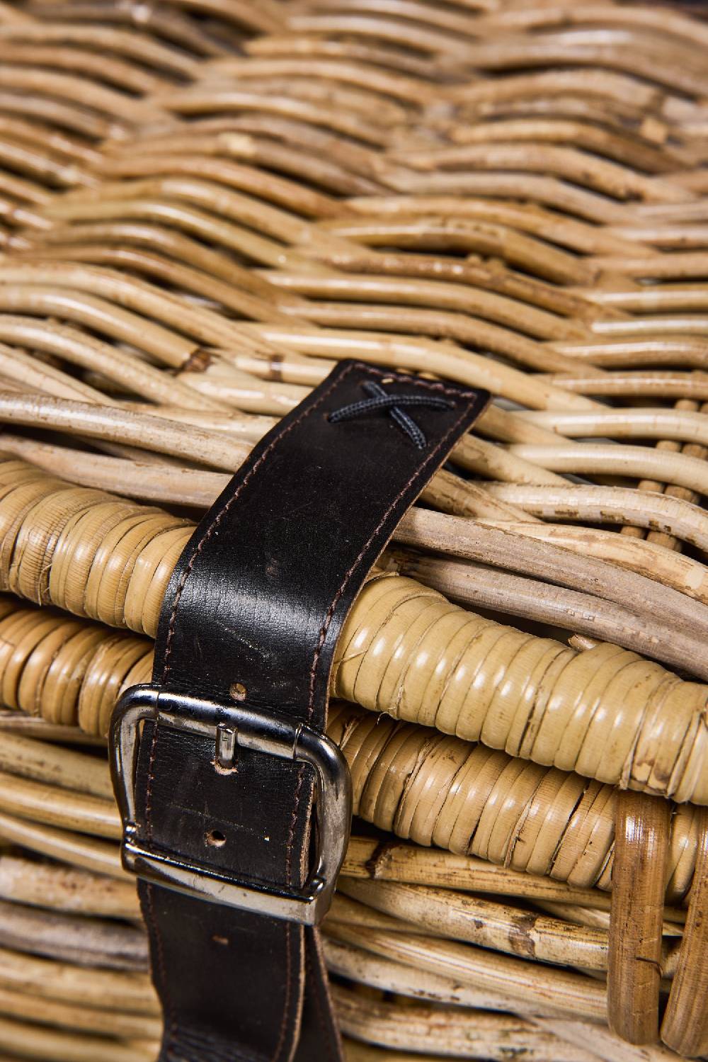 Novità Home Rush Weaves - 3 Bauli Con Coperchio Lacci Pelle +1 Cesta