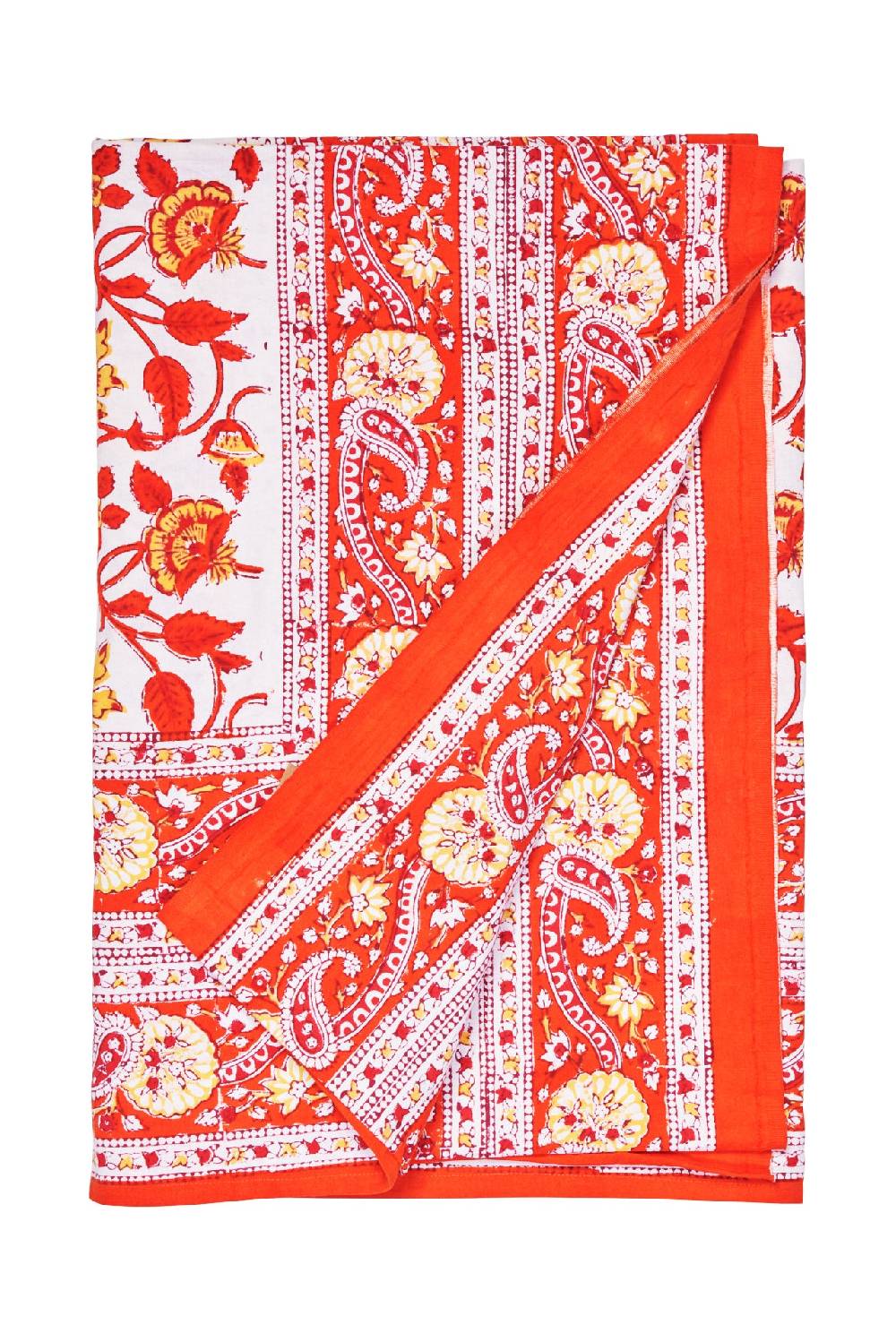 Novità Home San Vito Lo Capo - Mezzero Doppio Decor Arancione In Cotone