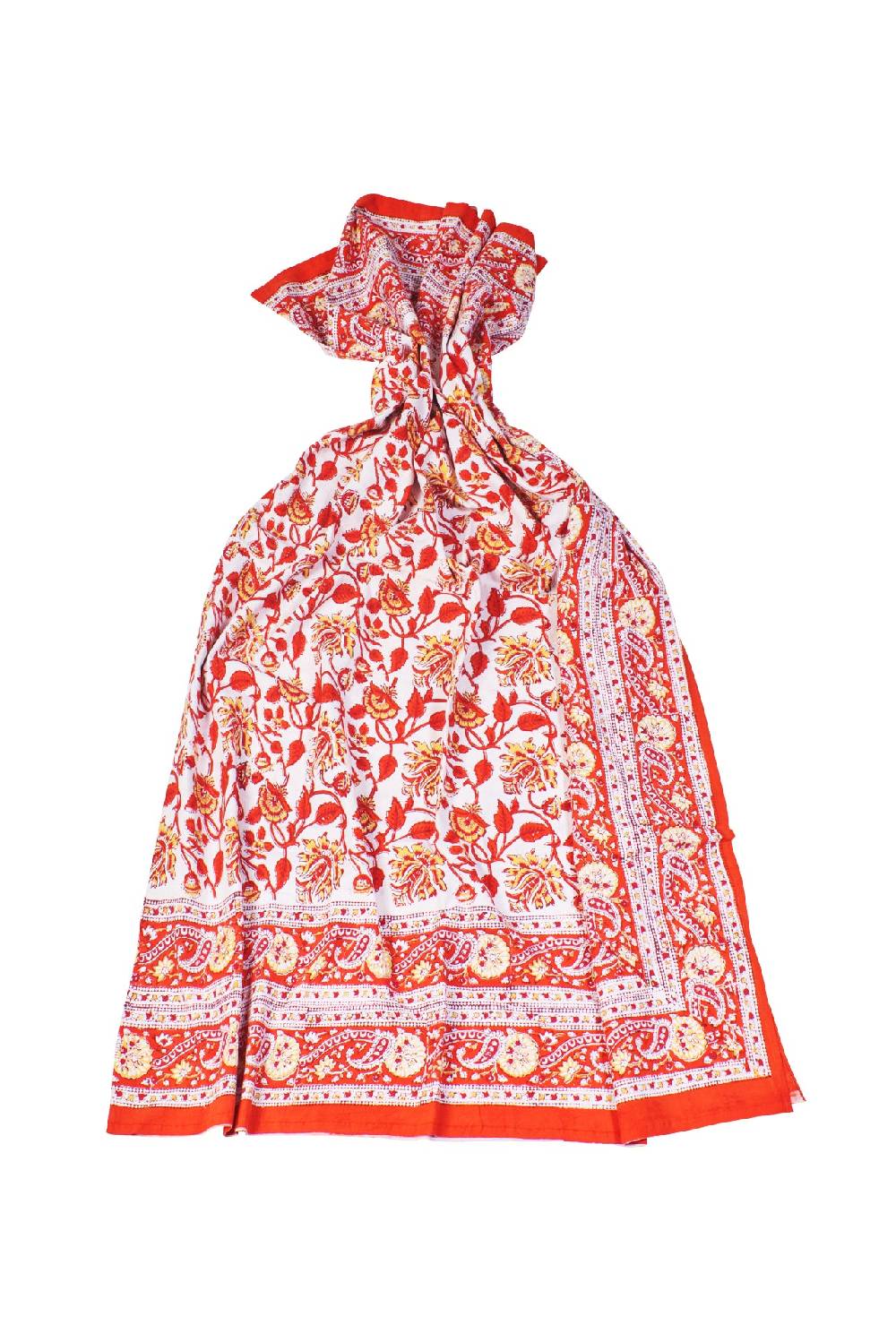 Novità Home San Vito Lo Capo - Mezzero Doppio Decor Arancione In Cotone