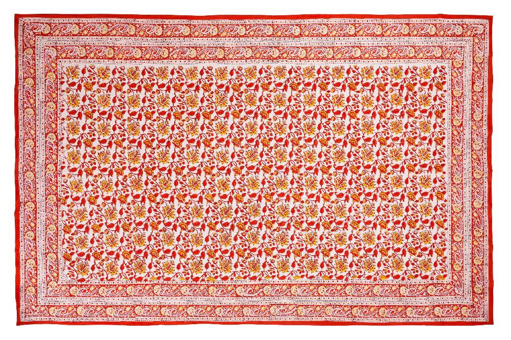 Novità Home San vito lo capo - mezzero singolo decor arancione in cotone