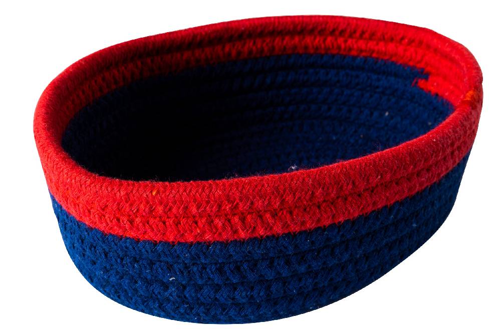 Novità Home Sapore Di Mare - Cestino Pane Ovale Blue Bordo Rosso