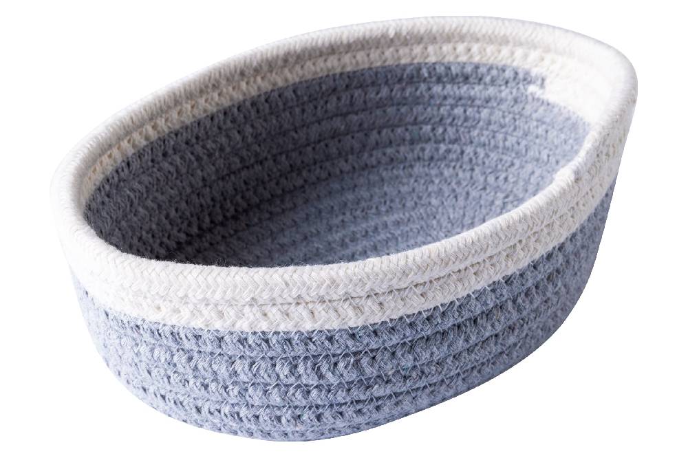 Novità Home Sapore Di Mare - Cestino Pane Ovale Grigio Bordo Bianco