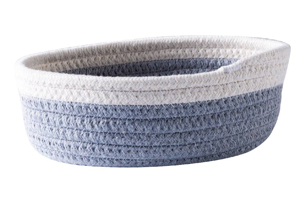 Novità Home Sapore Di Mare - Cestino Pane Ovale Grigio Bordo Bianco