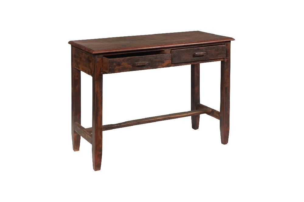 Novità Home Scrivania 2 Cassetti In Legno - Originale