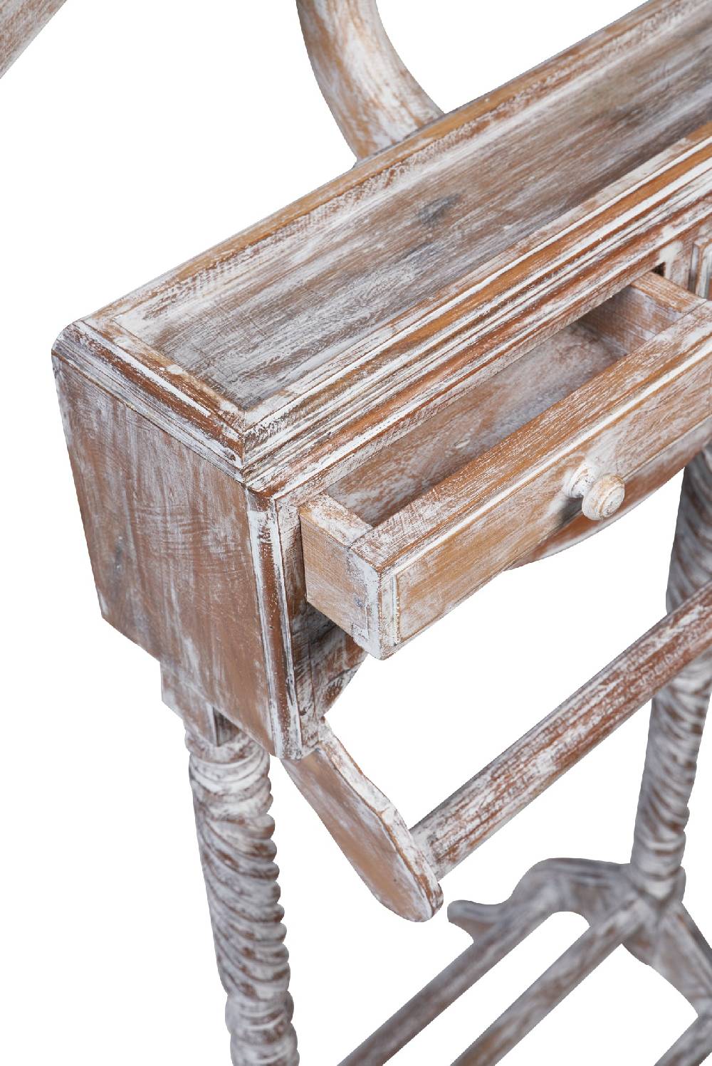 Novità Home Servetto Porta Abiti 2 Casettini In Legno White Wash