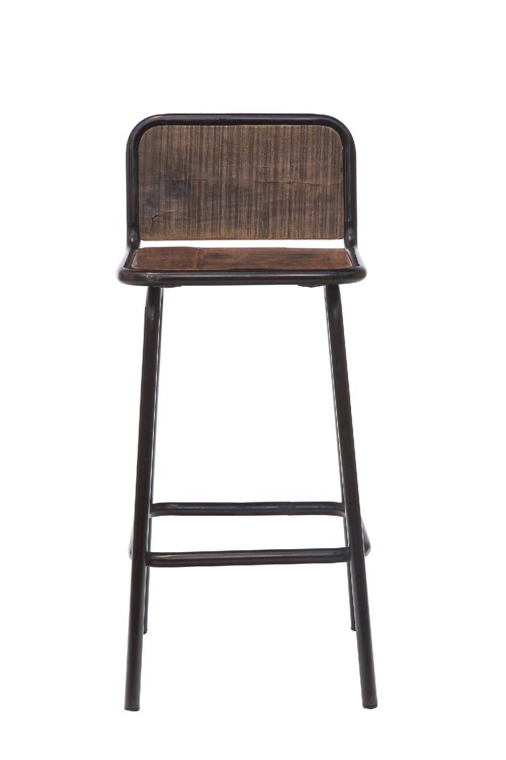 Novità Home Sgabello Alto In Legno Di Recupero E Metallo