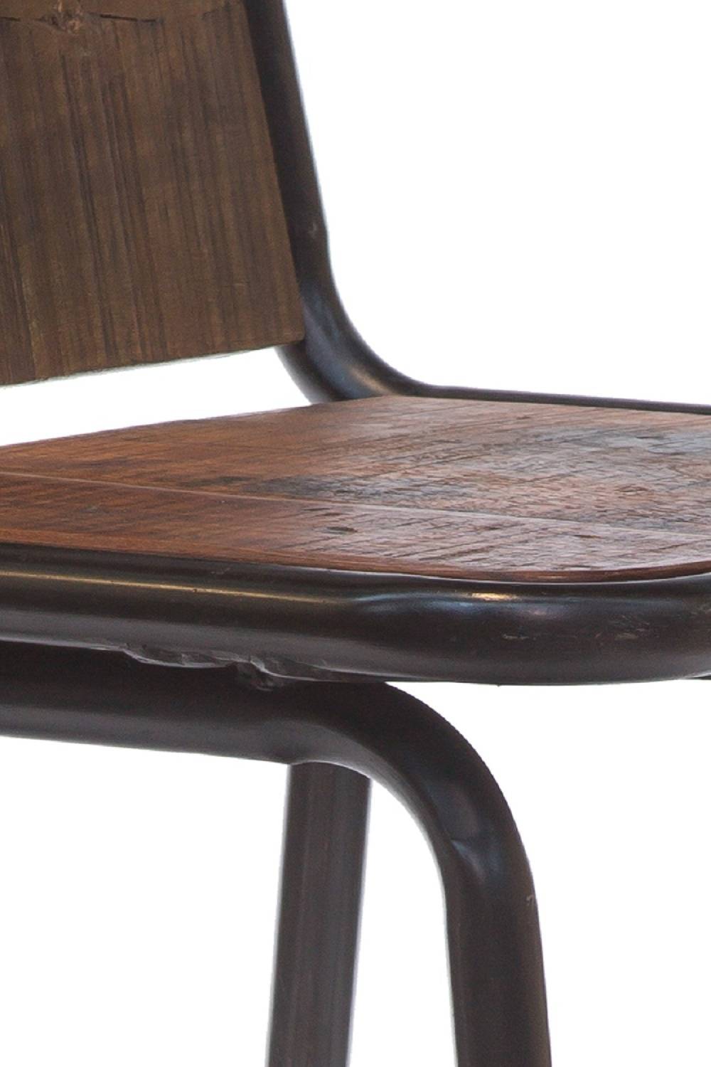 Novità Home Sgabello Alto In Legno Di Recupero E Metallo