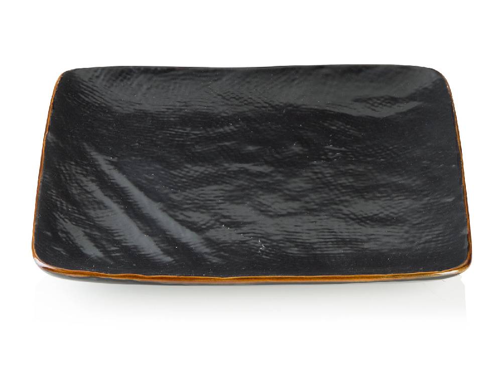 Novità Home Shibuya - Piatto Dessert Quadrato In Gres Nero