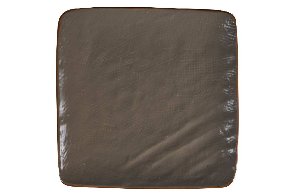 Novità Home Shibuya - Piatto Piano Quadrato in Gres Marrone