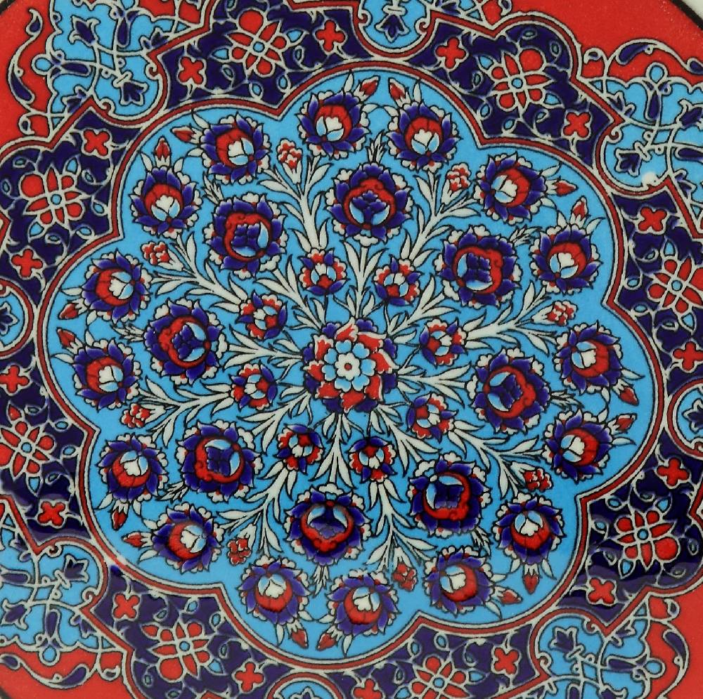 Novità Home Sottopentola Rotondo Decoro A Mano In Ceramica