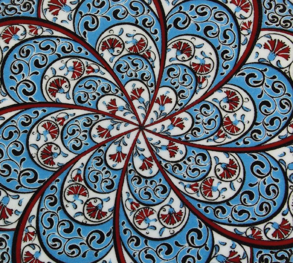 Novità Home Sottopentola Rotondo Decoro A Mano In Ceramica