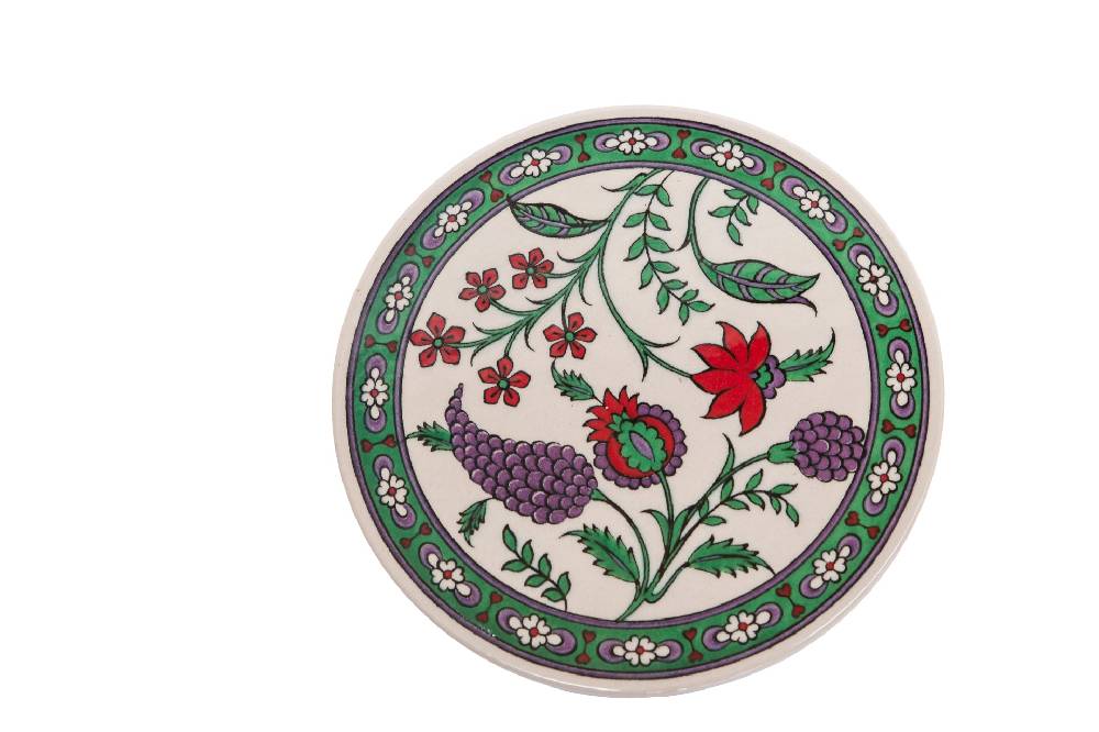 Novità Home Sottopentola rotondo decoro a mano in ceramica