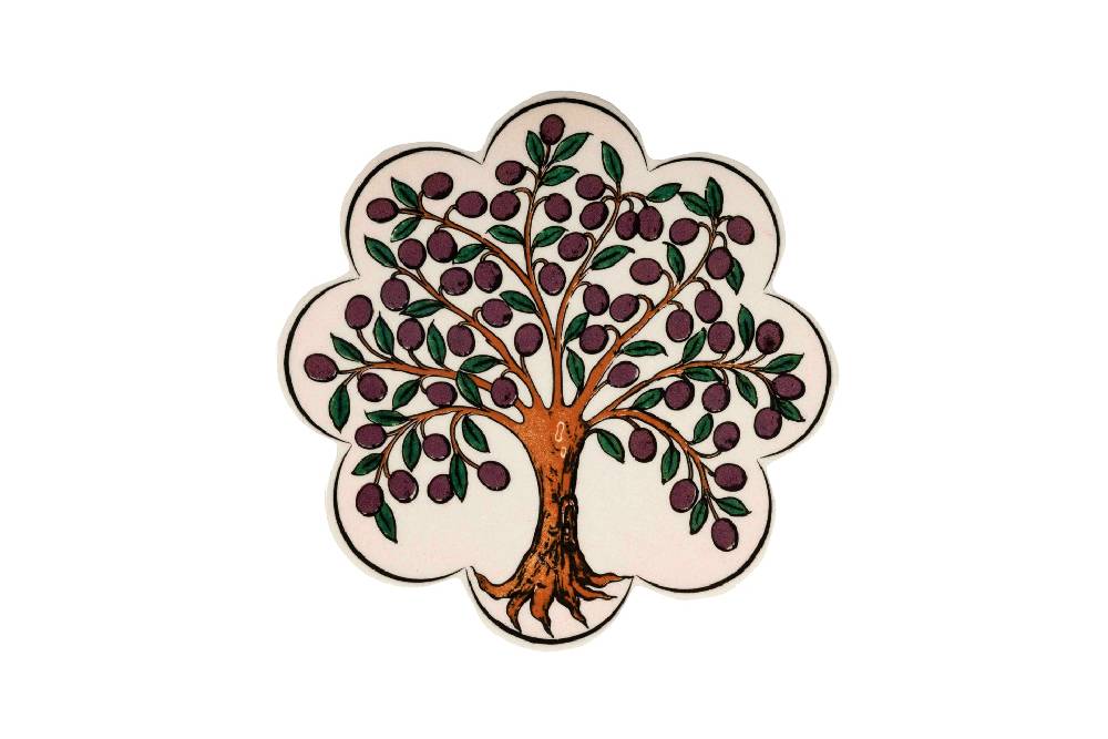 Novità Home Sottopentola smerlato decoro a mano in ceramica