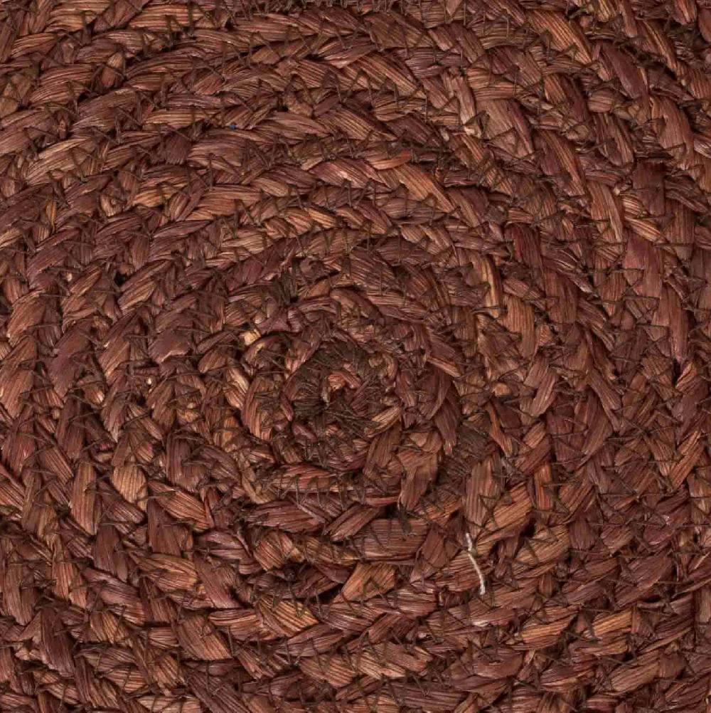 Novità Home Sottopiatto Rotondo In Fibra In Mais Set 1/4 Marrone