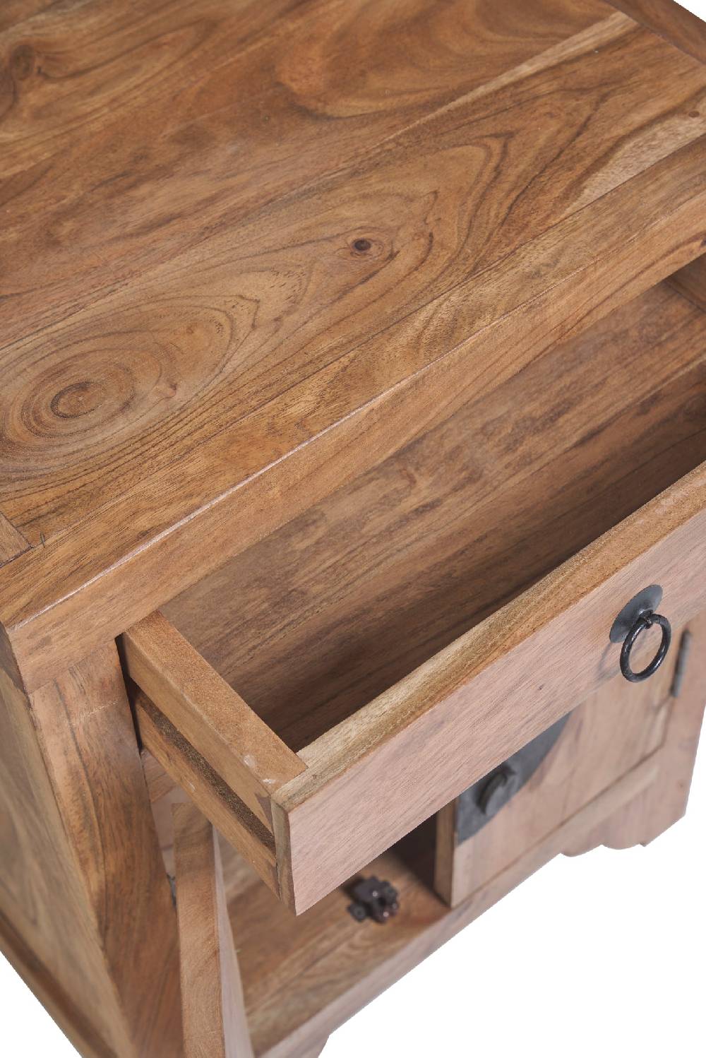 Novità Home Stone - Comodino 1 Cassetto E 2 Sportelli In Legno