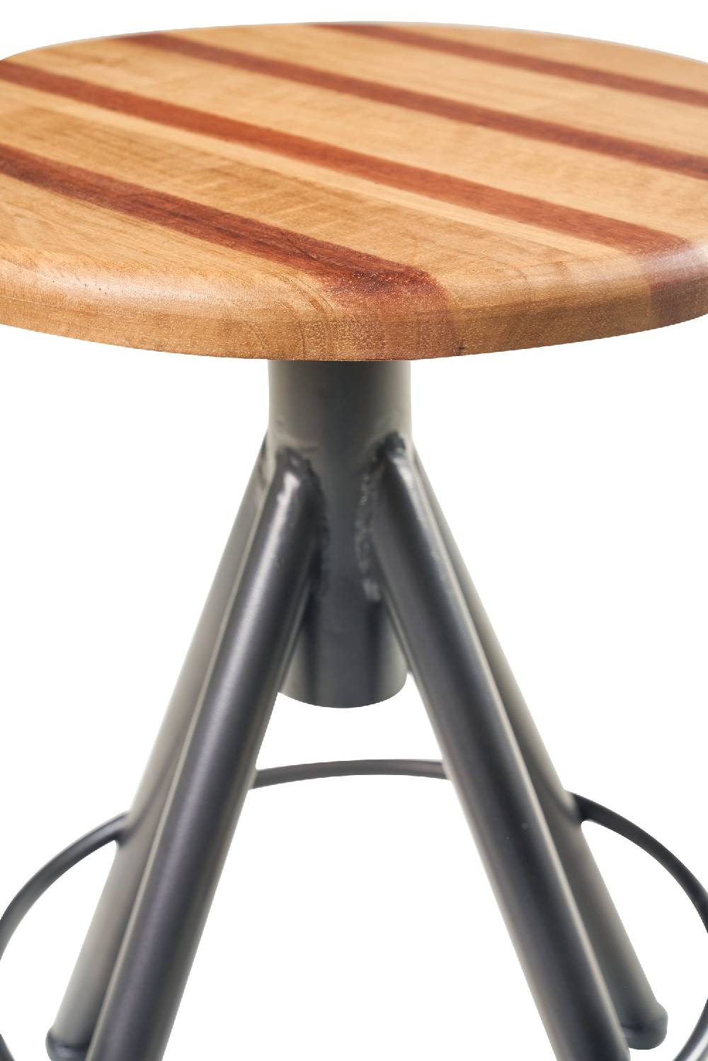 Novità Home Stool - Sgabello Basso Seduta Legno Bicolore