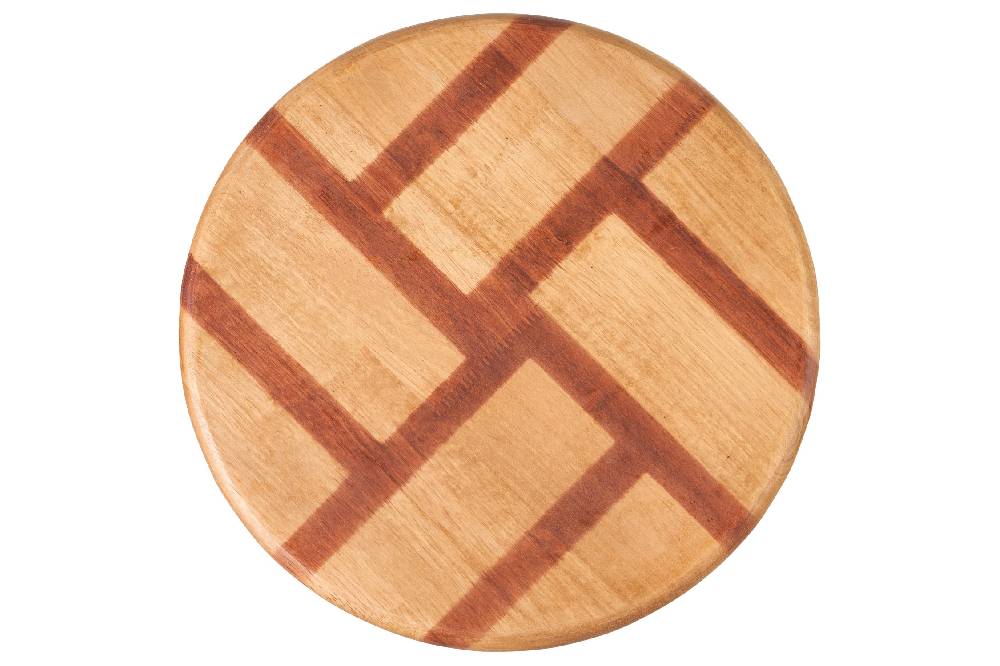 Novità Home Stool - Sgabello Con Seduta Legno Bicol.Gambe Ferro Riv In Legno