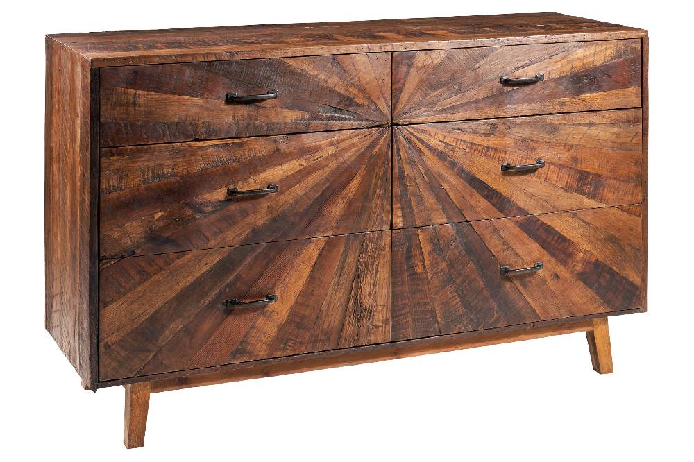 Novità Home Sunshine - Comò Con 6 Cassetti In Legno Riciclato