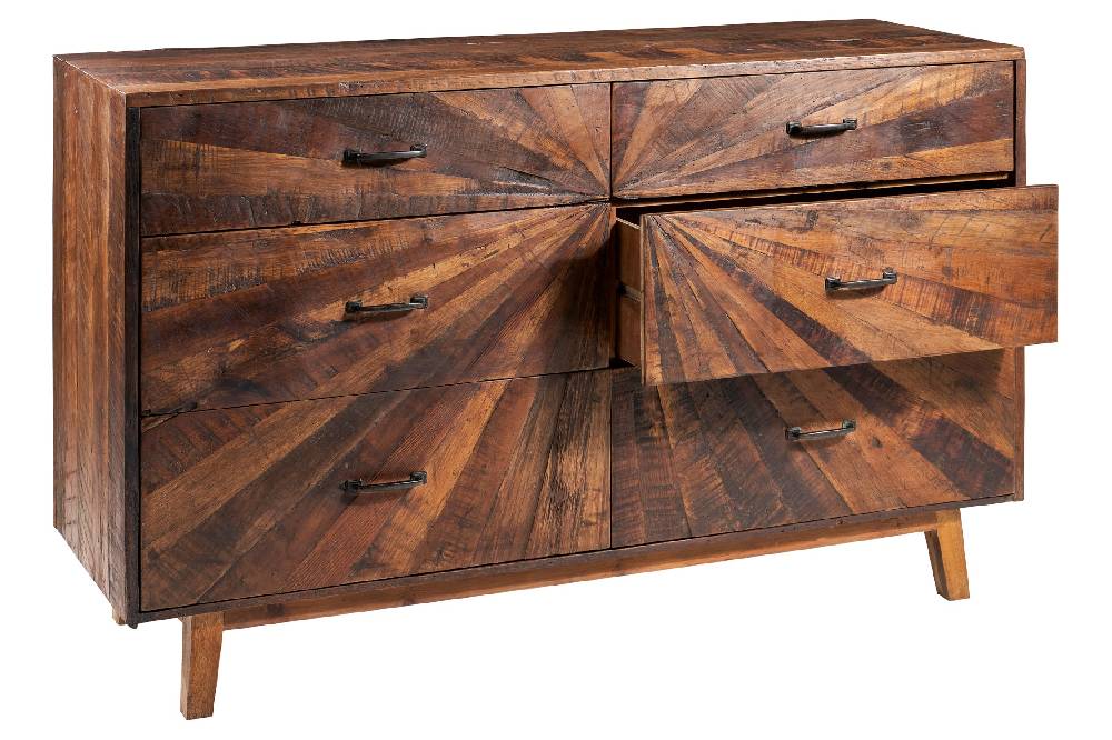 Novità Home Sunshine - Comò Con 6 Cassetti In Legno Riciclato