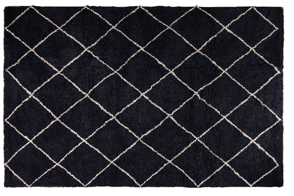 Novità Home Tappeto 120X180 Grigio Scuro Rombi Bianchi