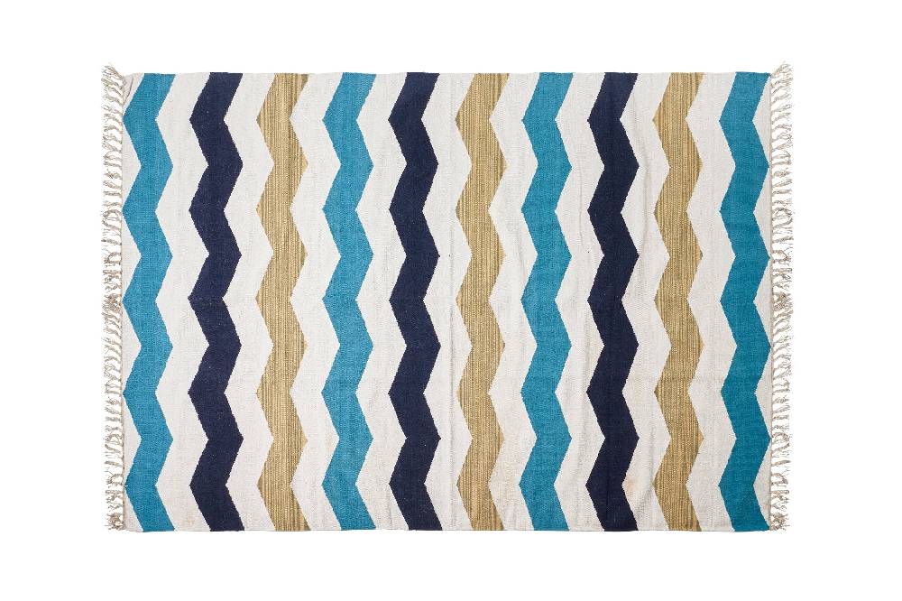 Novità Home Tappeto zig zag strisce colorate 140x200