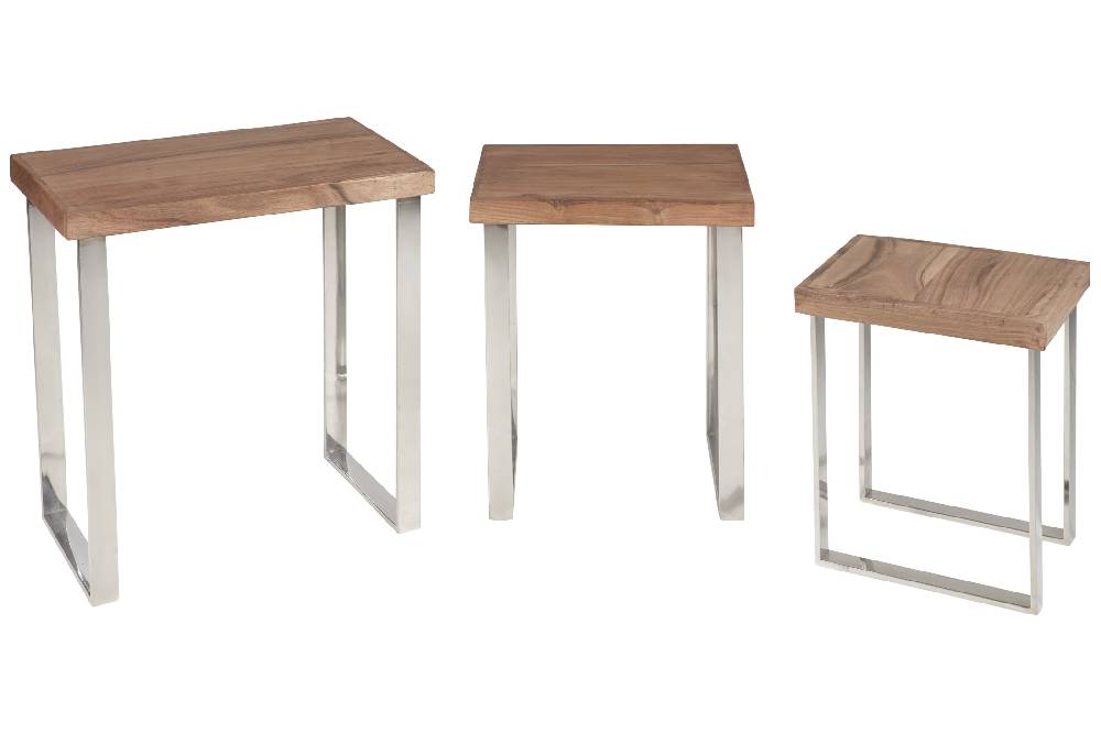 Novità Home Tavolino basso in legno e metallo - set 1/3