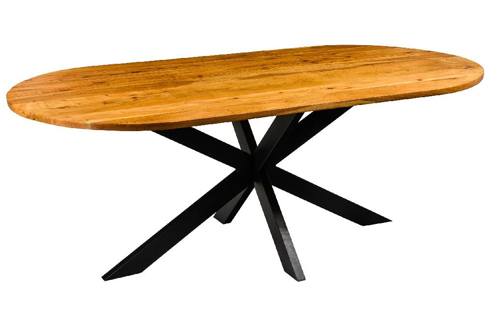 Novità Home Tavolo Ovale In Legno Di Acacia E Ferro