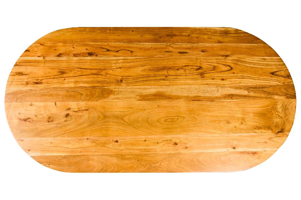 Novità Home Tavolo Ovale In Legno Di Acacia E Ferro