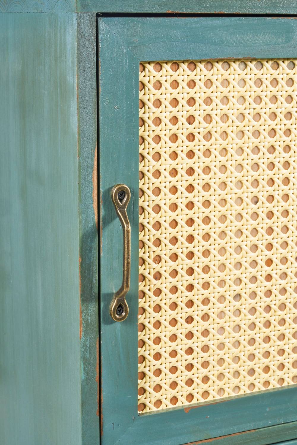 Novità Home Tonia - Cabinet Alto In Legno Di Abete Verde