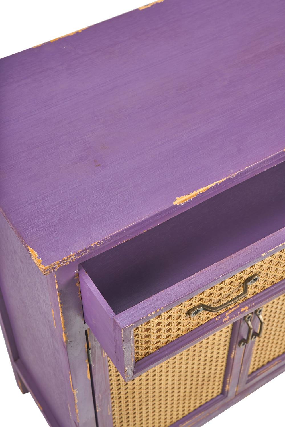 Novità Home Tonia - Credenza 1 Cassetto 2 Sportelli Antic Grape Paglia Vienn