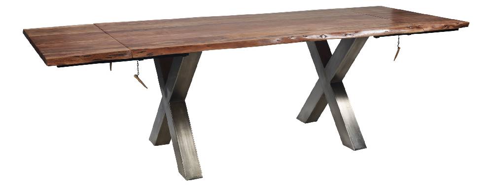 Novità Home Toto - Tavolo Pranzo In In Legno E Metallo Prolunghe Estraibili