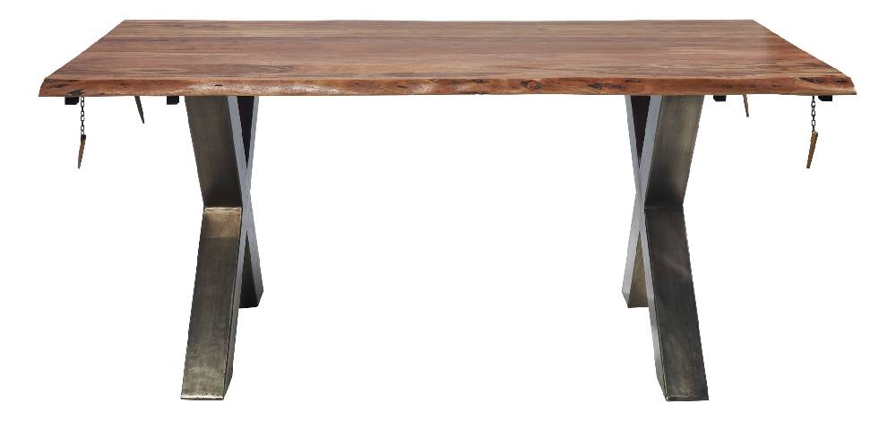 Novità Home Toto - Tavolo Pranzo In In Legno E Metallo Prolunghe Estraibili