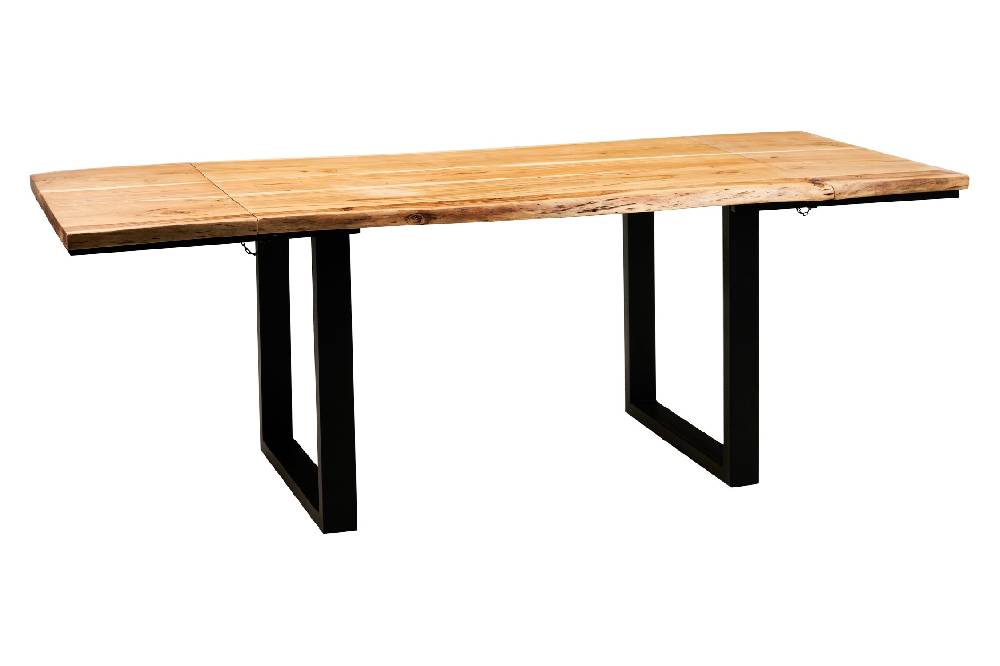 Novità Home Tree - Tavolo Pranzo In Legno E Gambe Nere 140 - Con Prolunghe