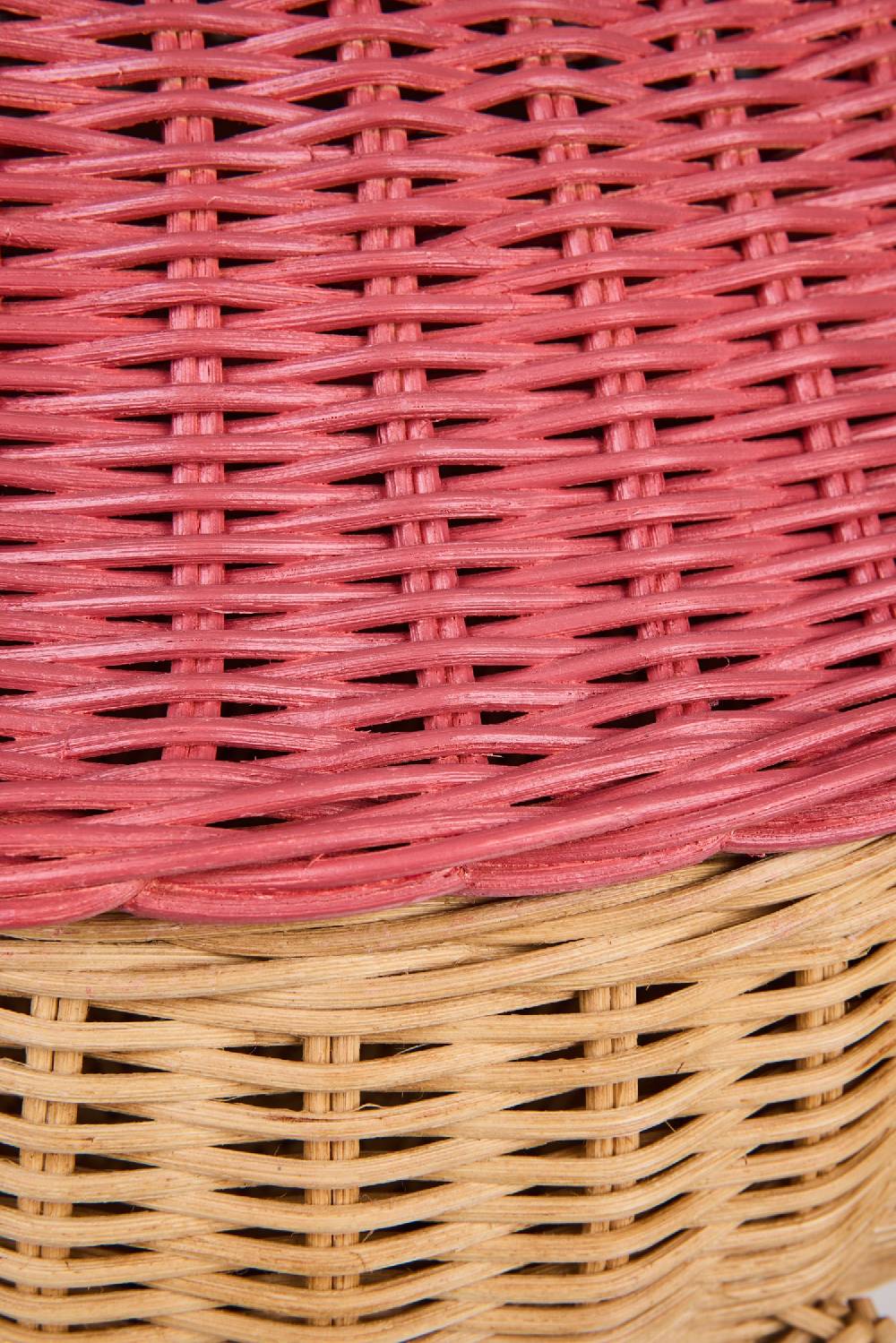 Novità Home Tressage - Granchio Contenitore In Midollino Naturale Arancio