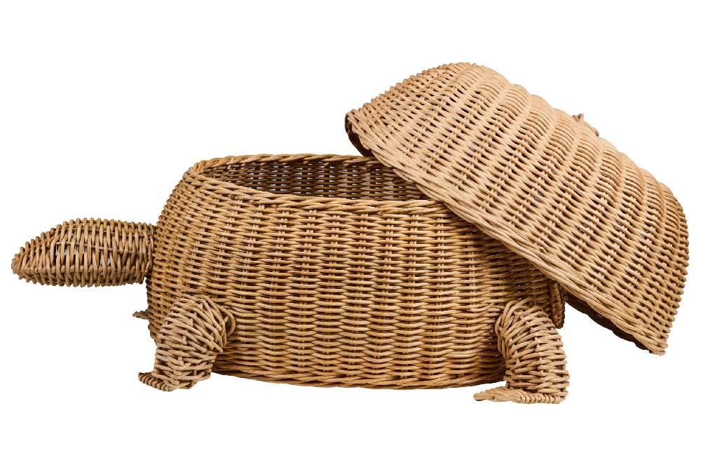 Novità Home Tressage - Tartaruga Contenitore Midollino Naturale