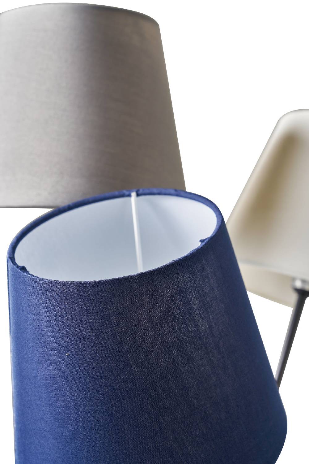 Novità Home Trilogy - Lampada Da Terra Cappelli Cotone Blue/bianco/grigio