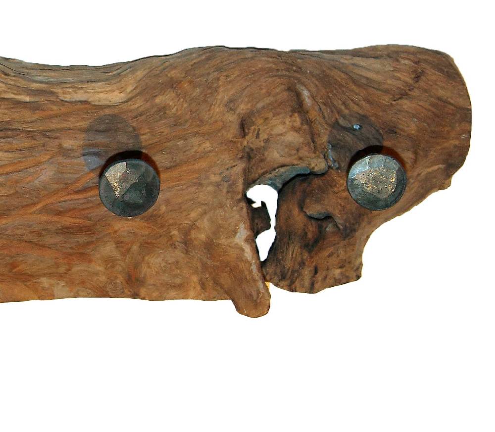 Novità Home Tronco - Attaccapanni In Legno E Metallo - 4 Ganci