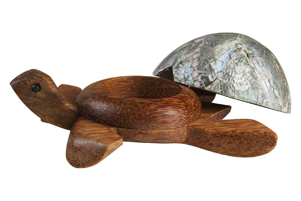 Novità Home Turtle - Porta Tea Light Carapace In Abalone