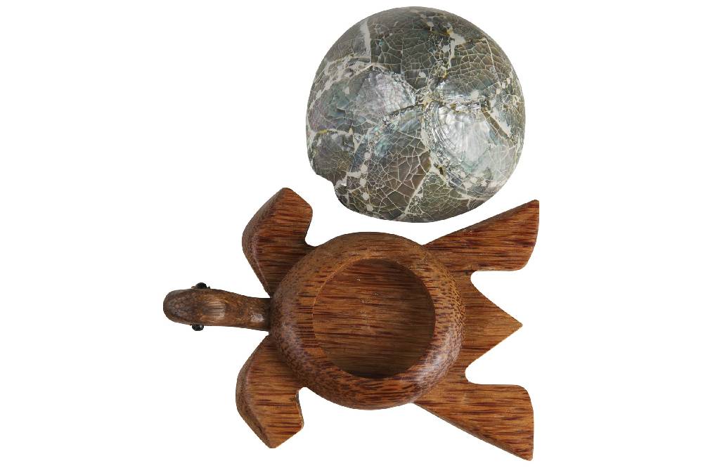 Novità Home Turtle - Porta Tea Light Carapace In Abalone