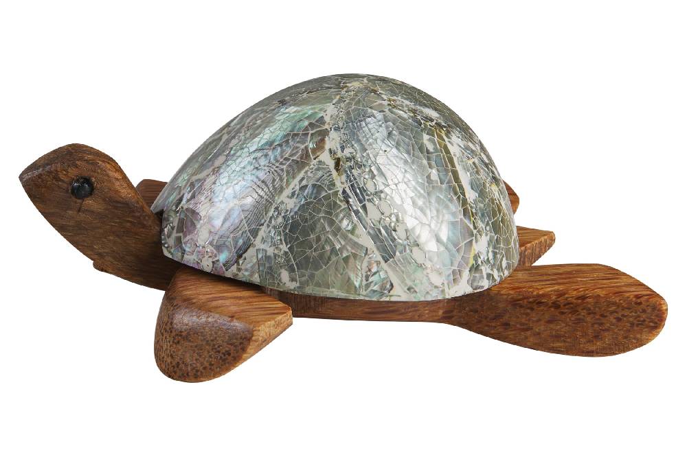 Novità Home Turtle - Porta Tea Light Carapace In Abalone