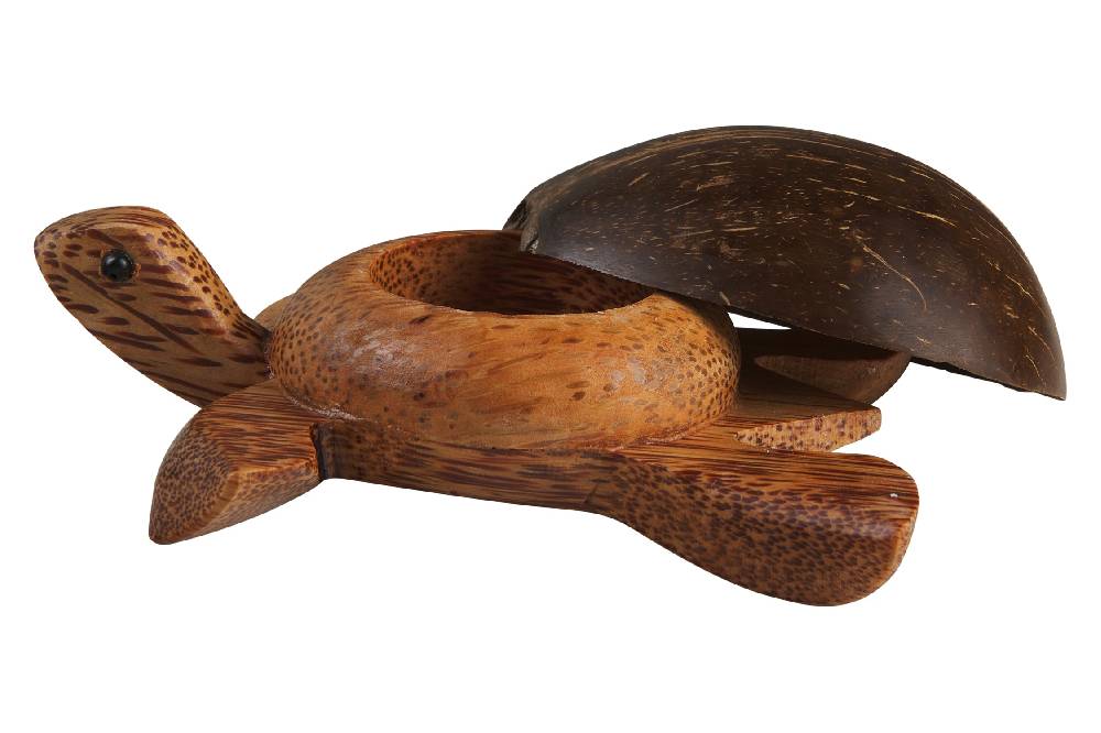 Novità Home Turtle - Porta Tea Light Carapace In Cocco