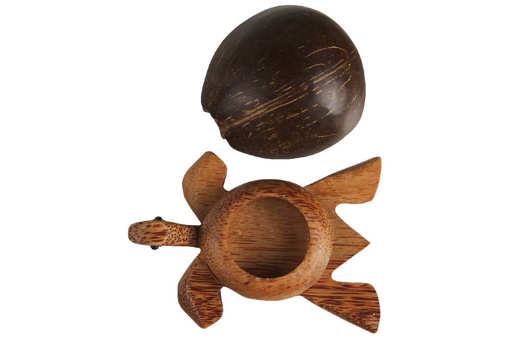 Novità Home Turtle - Porta Tea Light Carapace In Cocco