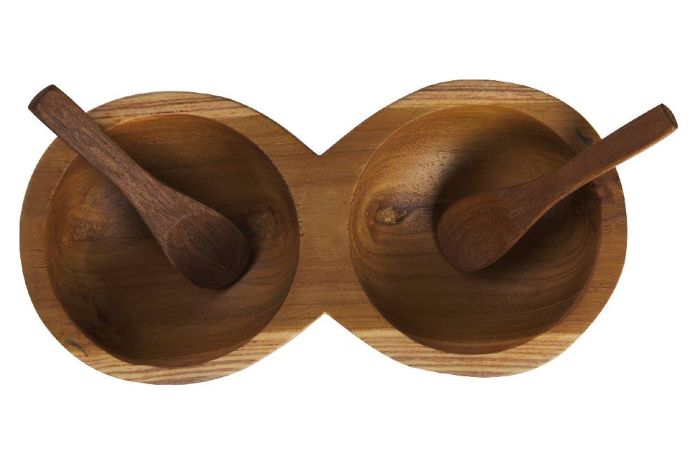 Novità Home Useful - Ciotoline Doppie Con 2 Cucchiaini