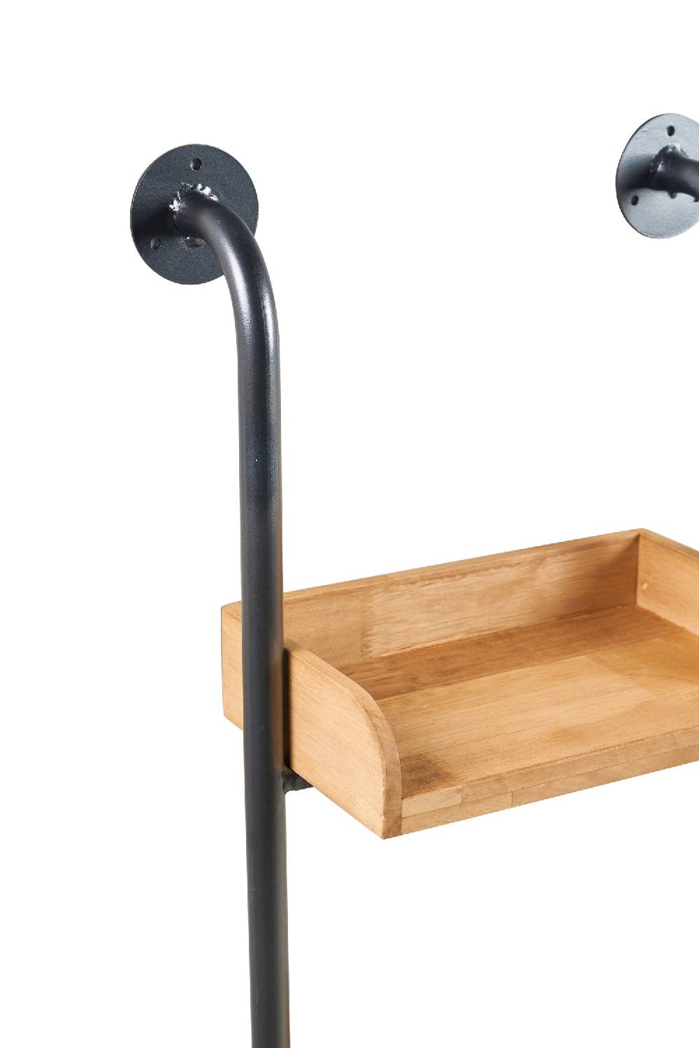 Novità Home Utility - 3 Mensole In Legno Con Supporto In Ferro