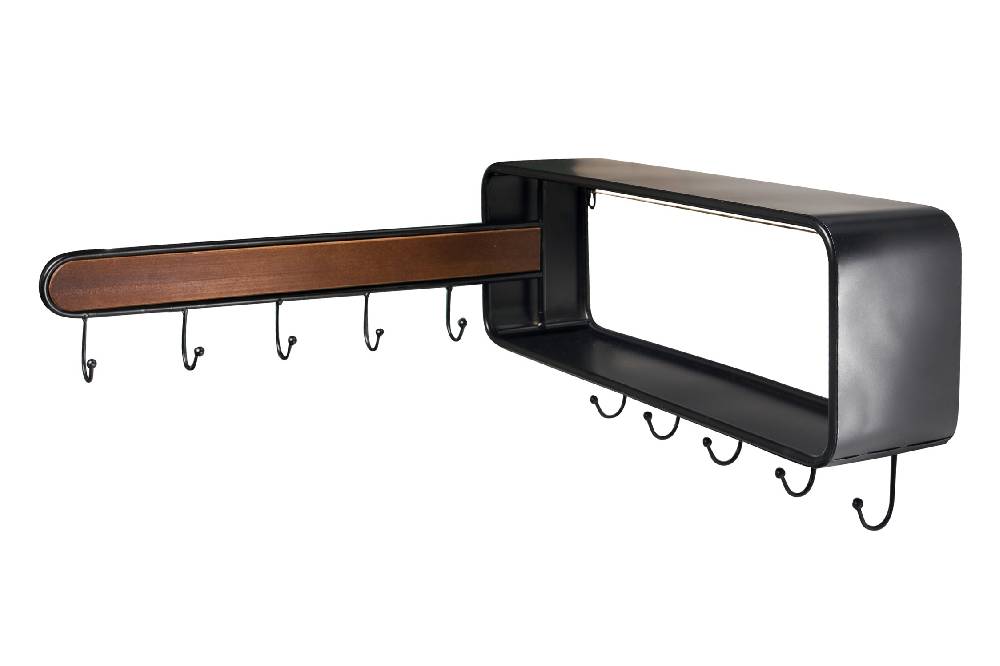 Novità Home Utility - Attacapanni 5 Ganci Fissi 5 Ganci Estraibili