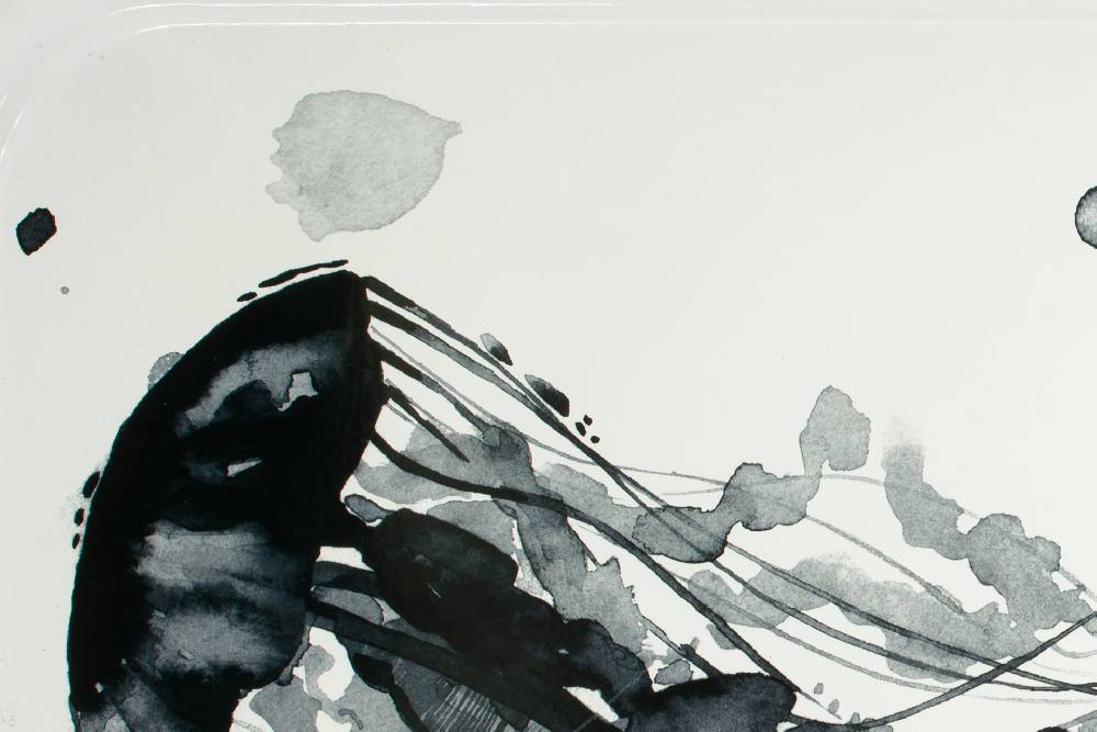 Novità Home Vassoio Rettangolare Laccato Decor Medusa In Metallo Bianco