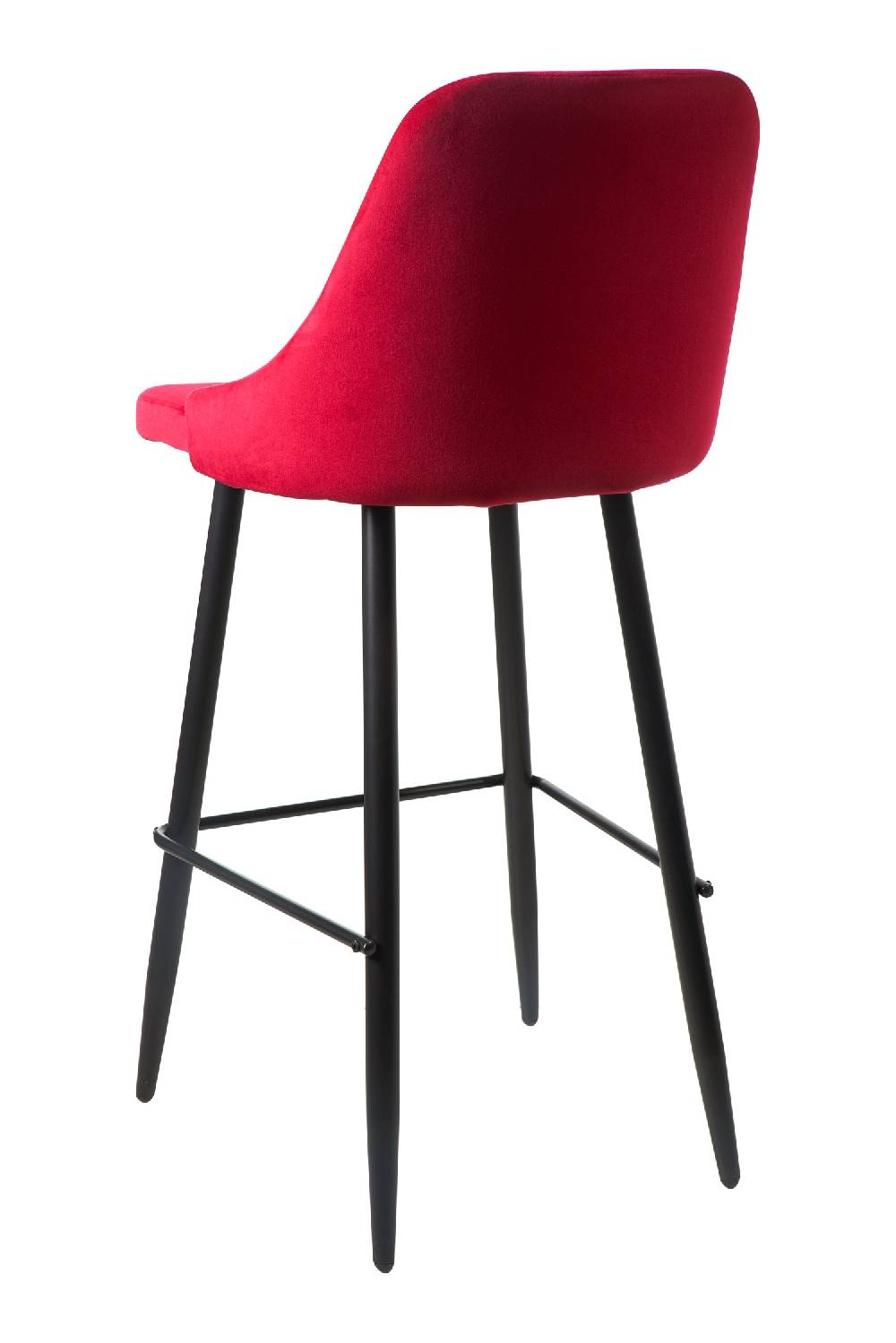 Novità Home Velvet - Sgabello Velluto Rosso Cardinale