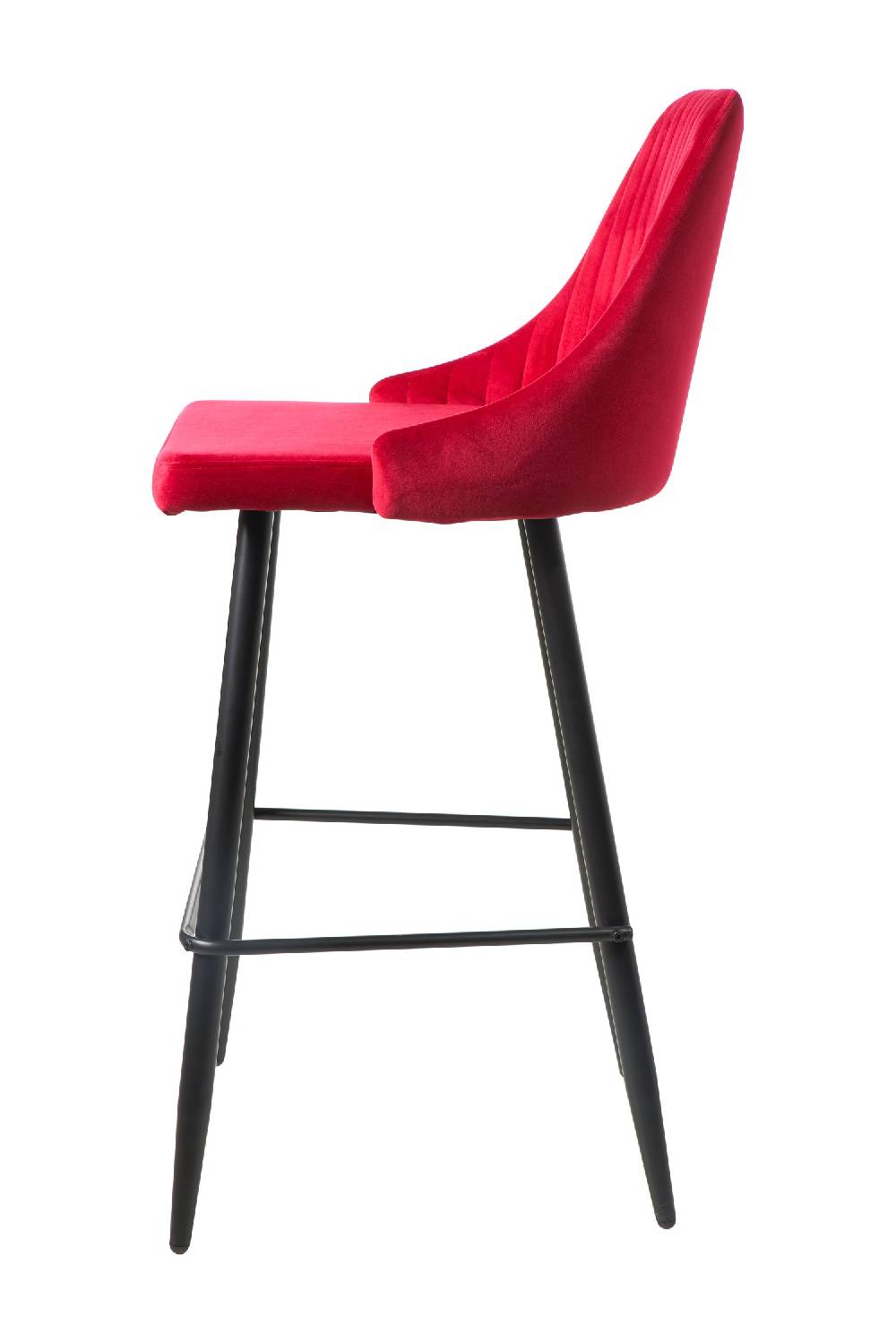 Novità Home Velvet - Sgabello Velluto Rosso Cardinale