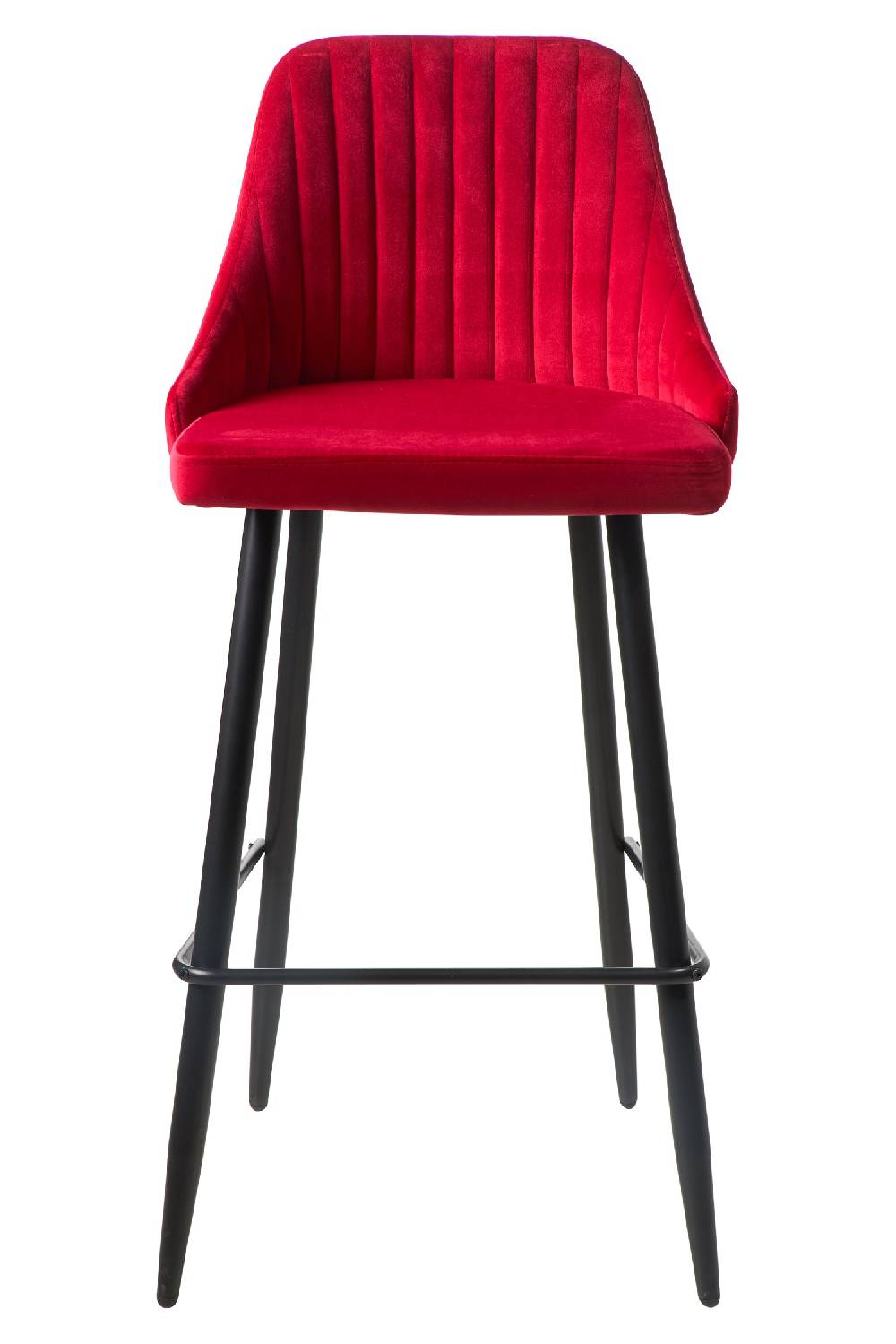 Novità Home Velvet - Sgabello Velluto Rosso Cardinale